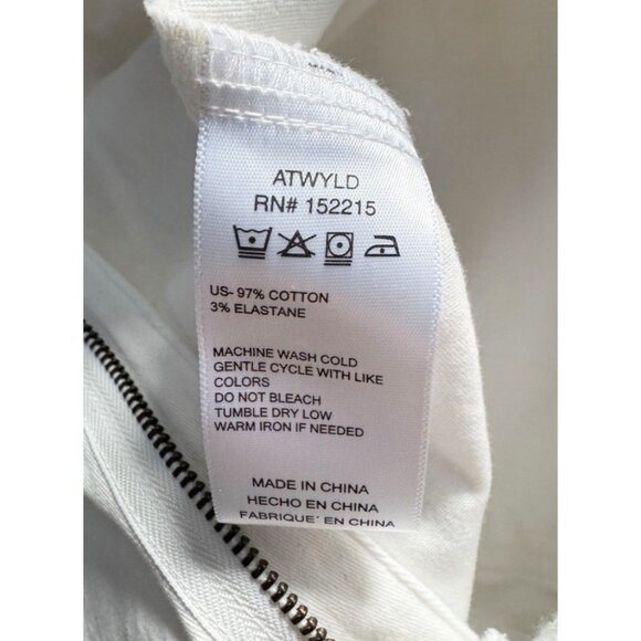 ATWYLD Women's Sz L Mechanic Style Off White  Utility Pockets Overalls Jumpsuit - Picture 5 of 11